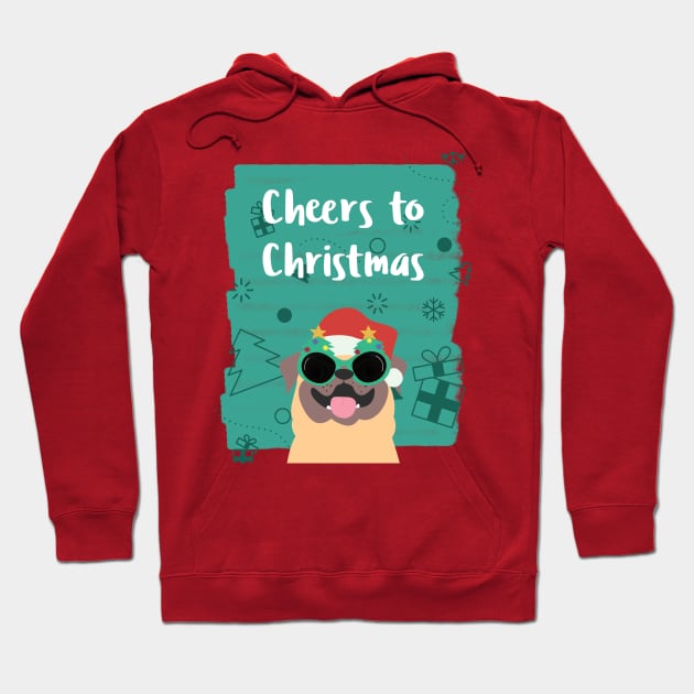 Cheers to Christmas Hoodie by Joco Studio